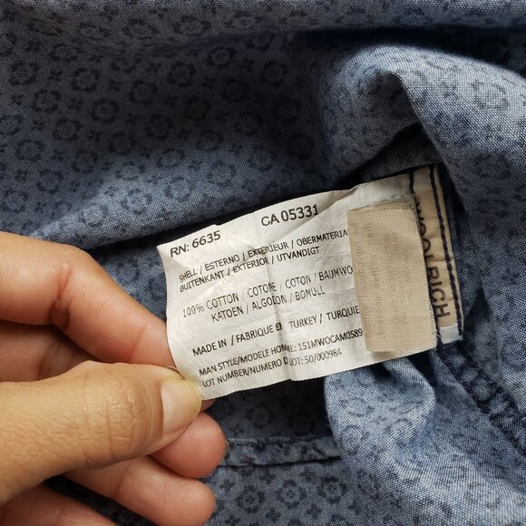 Woolrich John Rich Bros Shirt Mens Small Button Down Long Sleeve - Picture 6 of 12